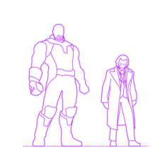 Pop Culture Elements Supervillains Stencil Svg Vector, Free Vectors File